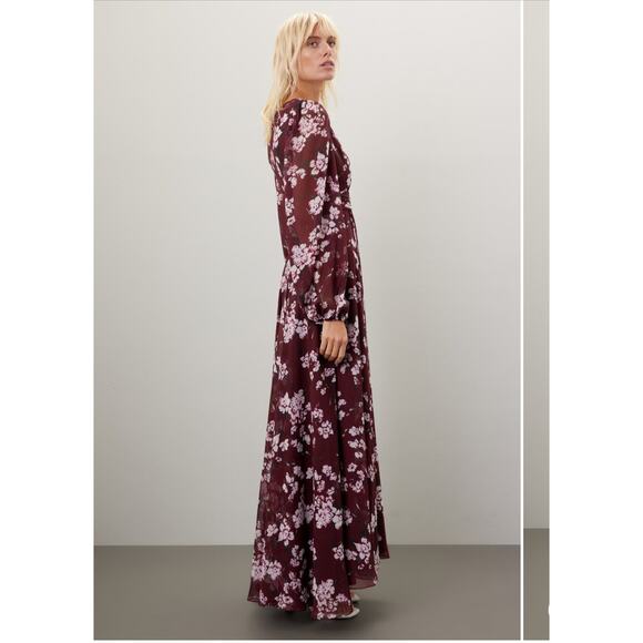 Leena for Mac Duggal Floral Chiffon Red Gown From Rent The Runway Size: XS 0 - Picture 13 of 13